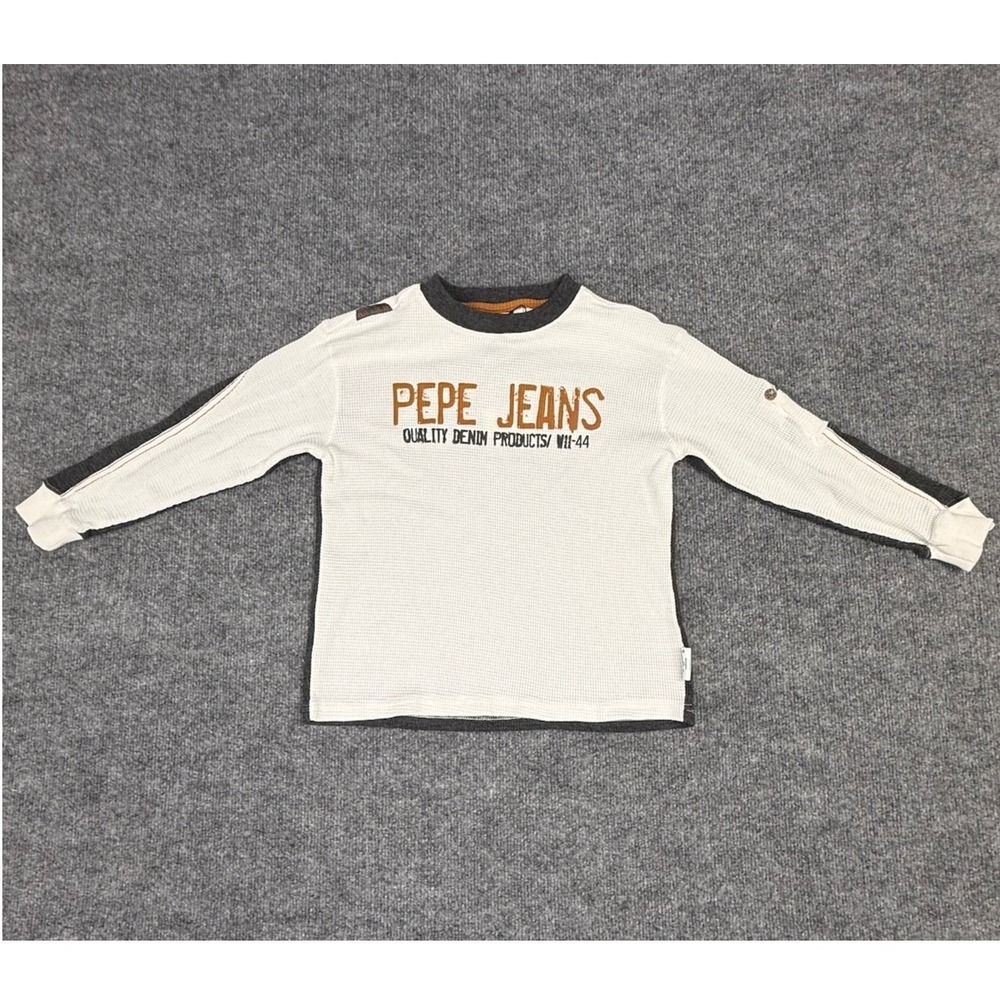 Vintage Pepe Jeans London Boys Long Sleeve Thermal‎ Shirt Size L (7) NWT